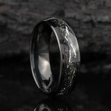 Tungsten Steel Black Ring Silver Wire Edged – Gift Ideas — 4