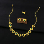 Retro Court Love Necklace Earrings And Ring Set – Jewelry Gift Ideas — 4