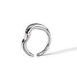 Women's Retro Minority Hammered Opening Couple Rings – Gifts for Her — 8