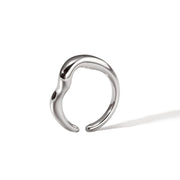 Women's Retro Minority Hammered Opening Couple Rings – Gifts for Her — 8