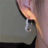 High-grade Heart-shaped Zircon Earrings Female – Gifts for Her — 5