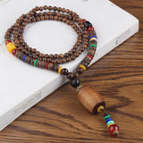 Men's And Women's Ethnic Necklaces Retro Wooden Beads – Gifts for Her — 4