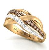Romantic Fashion Letter Ring Diamond Engagement – Gifts for Couples — 4