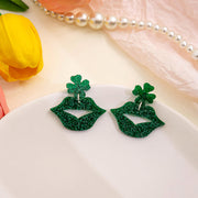 Elegant Acrylic Green Clover Earrings – Meaningful Gifts — 5