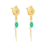 S925 Sterling Silver Green Chalcedony Earrings – Jewelry Gift Ideas — 5