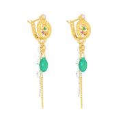 S925 Sterling Silver Green Chalcedony Earrings – Jewelry Gift Ideas — 5