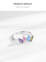 Women's S925 Sterling Silver Drop-shaped Color Zircon – Gifts for Her — 10