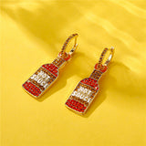Women's Simple Wine Bottle Earrings – Gifts for Her — 1
