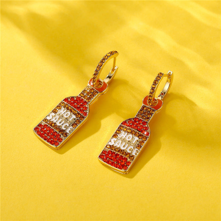 Women's Simple Wine Bottle Earrings – Gifts for Her — 1
