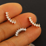 Zircon Stainless Steel Screw Women's Ear Bone Stud – Gifts for Her — 1