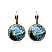 Vintage Flower Arrangement Glass Jewelry Earrings – Jewelry Gift Ideas — 6