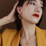 Stitching C Shaped Earrings Small Jewelry – Jewelry Gift Ideas — 2