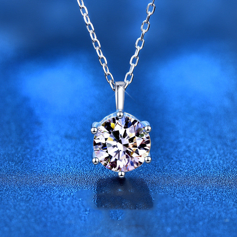 Moissan 925 Sterling Silver Necklace Female Wild – Jewelry Gift Ideas — 1