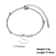 Cut Titanium Steel Double-layer Chain 26 Letters – Jewelry Gift Ideas — 10
