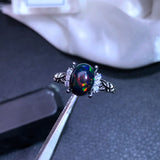 925 Silver Inlaid Natural Opal Ring – Small Gift Ideas — 5