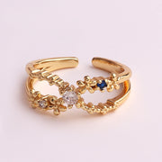 Copper Micro-set Colored Zircon Heart-shaped Ring – Gifts for Her — 2