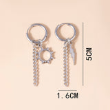 Hip Hop Stainless Steel Asymmetric Earrings Fashion – Stylish Gifts — 3