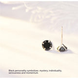 Silver S925 Sterling Silver Classic Four-claw Stud – Birthday Gifts — 10