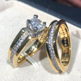 Gold Color Separation Diamond Ring – Everyday Gifts — 4