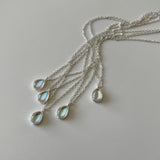 925 Sterling Silver Necklace Water Drop Ornament – Jewelry Gift Ideas — 6