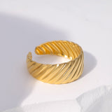 Titanium Steel Ring Female Leaf Love Shape – Gifts for Her — 8