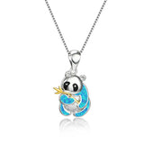Korean Version Opal Cute Panda Holding Bamboo – Jewelry Gift Ideas — 2