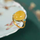 Silver-plated Ancient Gold Natural Beeswax Amber – Meaningful Gifts — 3