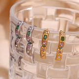 Geometric Micro-inlaid Water Drop Zircon Earrings – Unique Gift Ideas — 17