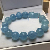 Natural Aquamarine Single-loop Beaded Bracelet – Jewelry Gift Ideas — 2