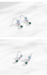 S925 Silver Rainbow Zircon Geometric Design – Jewelry Gift Ideas — 11