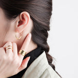 Sterling Silver Simple Temperament O Earrings – Practical Gifts — 1