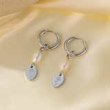 INS Pearl Flower Tag Titanium Steel Earrings For Women – Gifts for Her — 3