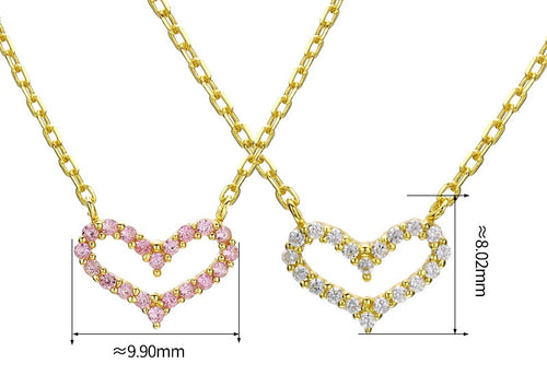 925 Sterling Silver Gold Plated Delicate Heart – Jewelry Gift Ideas — 2