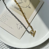 Women's Retro Two-tone Twist Chain Necklace – Jewelry Gift Ideas — 2