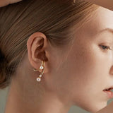 Women's Linear Double Layer S925 Silver Asymmetric – Gifts for Her — 3