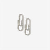 Mini Paperclip Stud Earrings With Diamonds – Small Gift Ideas — 4