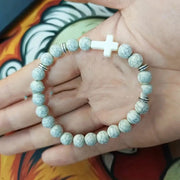 Bohemian Natural Stone Turquoise Cross Beads – Jewelry Gift Ideas — 4