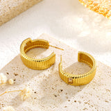 Retro Trendy Niche Plaid Earrings Do Not Fade – Birthday Gifts — 4