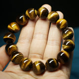 Yellow Tiger's Eye Bracelet Natural Men's – Jewelry Gift Ideas — 4