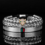 Micro Inlaid Leopard Head Bracelet Set – Jewelry Gift Ideas — 15