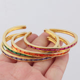 Simple Copper Real Gold Plated Half Circle Zircon – Jewelry Gift Ideas — 3