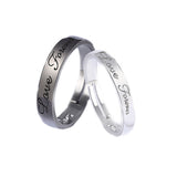 Black And White Heartbeat Couple Ring Niche Design – Gifts for Couples — 3