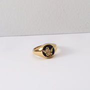Angel Black Face Ring Titanium Steel Plating 18k – Small Gift Ideas — 6
