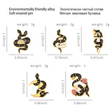 Black Snake Brooch Moon Skull Snake Metal – Jewelry Gift Ideas — 7