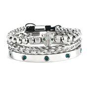 Micro-inlaid Green Eye Leopard Head Bracelet – Jewelry Gift Ideas — 3