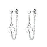 Round Vintage Lock Core Long Earrings For Fashion – Stylish Gifts — 5