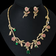 High Quality Flower Bridal Necklace Earring Set – Jewelry Gift Ideas — 1