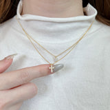 S925 Sterling Silver Diamond Cross Necklace – Jewelry Gift Ideas — 2