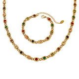 Small Fish Eye Design Colorful Zircon Stitching – Jewelry Gift Ideas — 12