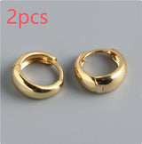 Simple Metal Wide-faced Personalized Earrings – Surprise Gifts — 6